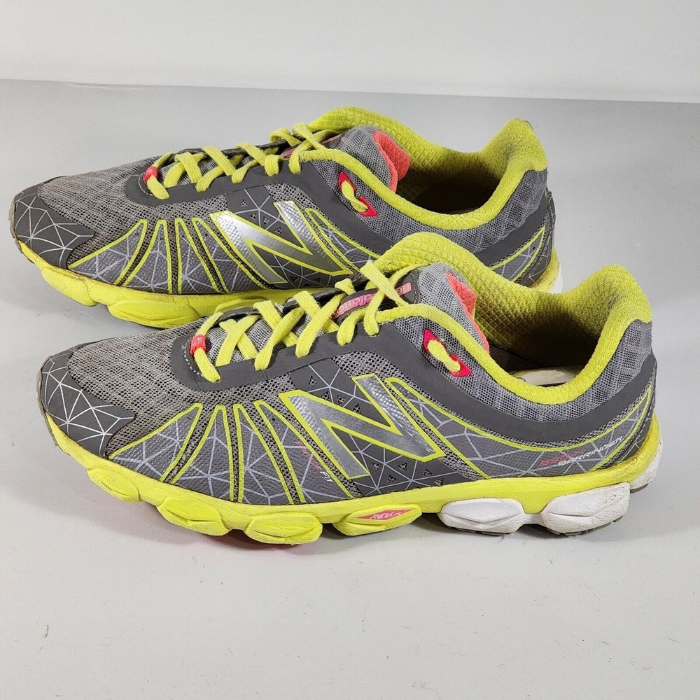 New Balance Barringer Rev Lite Gray Yellow Running Shoes Women’s Size 8.5